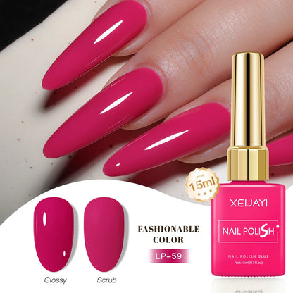 Gel Nail Polish: Nail Varnish Gel 60 Colors - Gloss, Matte, Ice-Clear Finish