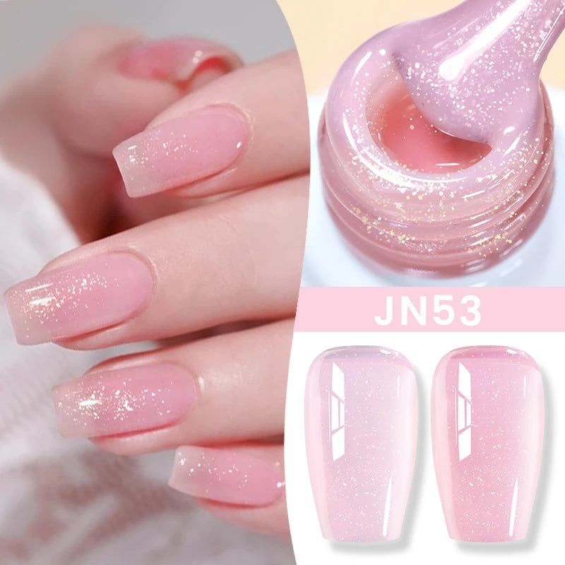 Jelly Nude Gel Nail Polish 10ml - Light Pink Peach UV Cure