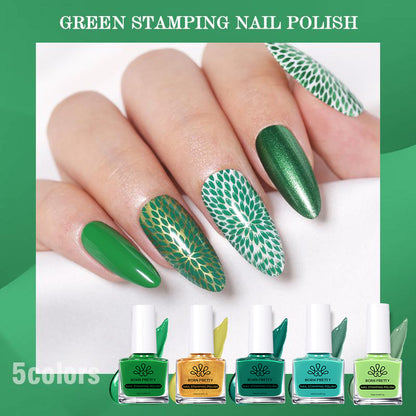 Nail Stamping Polish Set - 25 Colors, Peel Off Latex