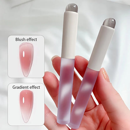 1PC Silicone Nail Art Brush Mini Round Head Soft Gel Pusher Cuticle Cleaner Manicure Dustproof