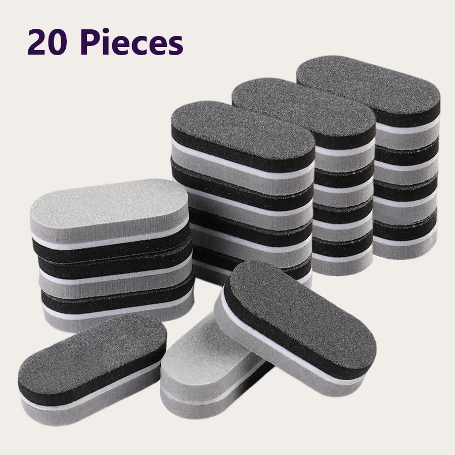 10/20Pcs Mini Nail Buffer Sponge Files, Double Color Buffing Sanding File Pedicure Manicure Tool Acrylic Gel Salon Supplies