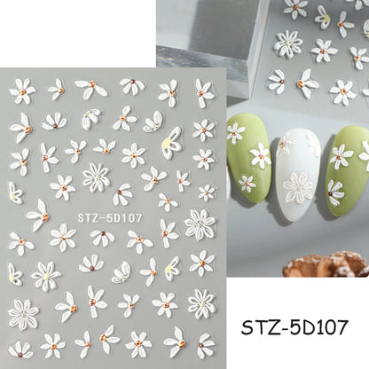 Insect Dragonfly 5D Nail Art Stickers - Y2K Summer Manicure Decals
