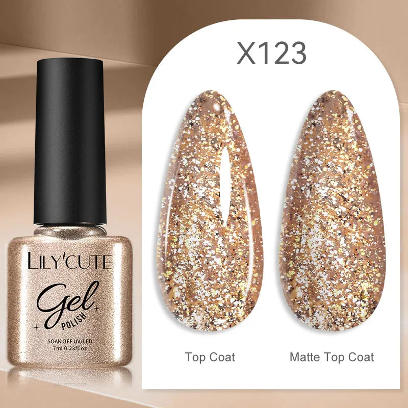 LILYCUTE 7ml Thermal Gel Nail Polish 3 Layers Temperature Color Changing Gel Polish Semi Permanent UV Gel For Nail Art Manicure