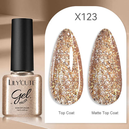LILYCUTE 7ml Thermal Gel Nail Polish 3 Layers Temperature Color Changing Gel Polish Semi Permanent UV Gel For Nail Art Manicure