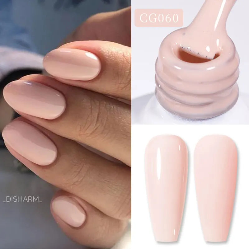 Jelly Nude Gel Nail Polish 10ml - Light Pink Peach UV Cure