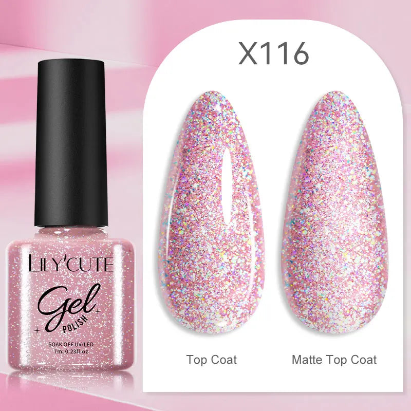 LILYCUTE 7ml Thermal Gel Nail Polish 3 Layers Temperature Color Changing Gel Polish Semi Permanent UV Gel For Nail Art Manicure