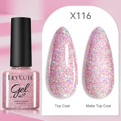 LILYCUTE 7ml Thermal Gel Nail Polish 3 Layers Temperature Color Changing Gel Polish Semi Permanent UV Gel For Nail Art Manicure