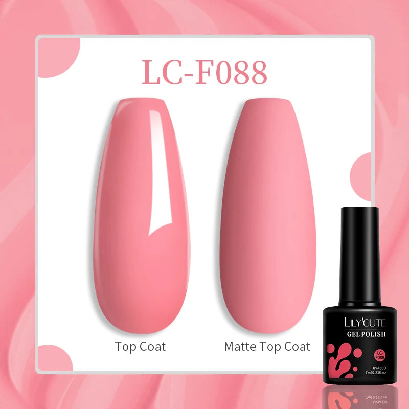 LILYCUTE 8ml Pink Natural Dried Flower Gel Nail Polish Summer Colorful Fairy Series Manicure Painting Soak Off Nail Art UV Gel