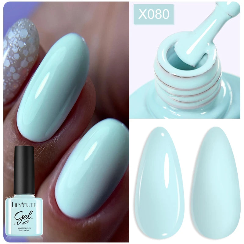 LILYCUTE 7ml Thermal Gel Nail Polish 3 Layers Temperature Color Changing Gel Polish Semi Permanent UV Gel For Nail Art Manicure