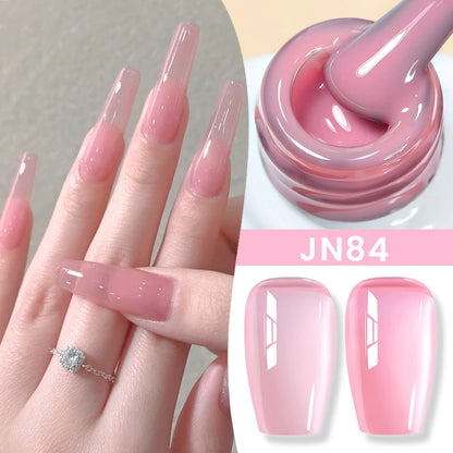 Jelly Nude Gel Nail Polish 10ml - Light Pink Peach UV Cure