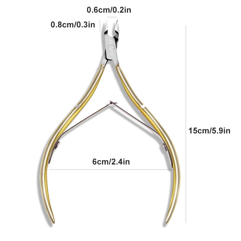 Stainless Steel Cuticle Nipper - Pro Nail & Toenail Trimmer