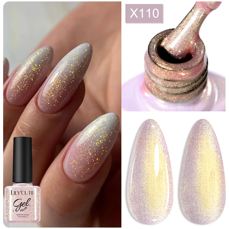 LILYCUTE 7ml Thermal Gel Nail Polish 3 Layers Temperature Color Changing Gel Polish Semi Permanent UV Gel For Nail Art Manicure
