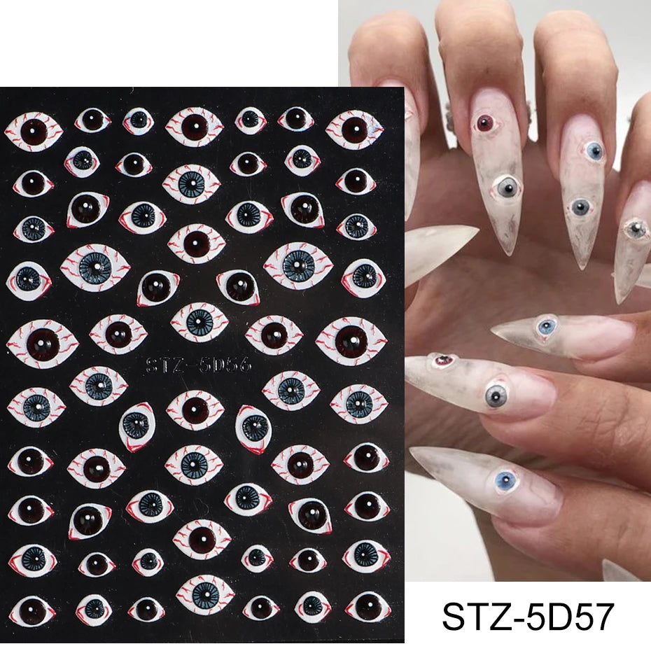 Insect Dragonfly 5D Nail Art Stickers - Y2K Summer Manicure Decals