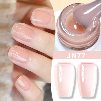Jelly Nude Gel Nail Polish 10ml - Light Pink Peach UV Cure