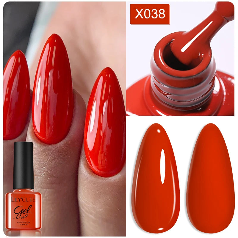LILYCUTE 7ml Thermal Gel Nail Polish 3 Layers Temperature Color Changing Gel Polish Semi Permanent UV Gel For Nail Art Manicure