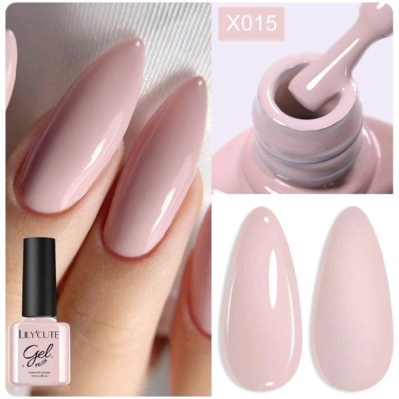 LILYCUTE 7ml Thermal Gel Nail Polish 3 Layers Temperature Color Changing Gel Polish Semi Permanent UV Gel For Nail Art Manicure