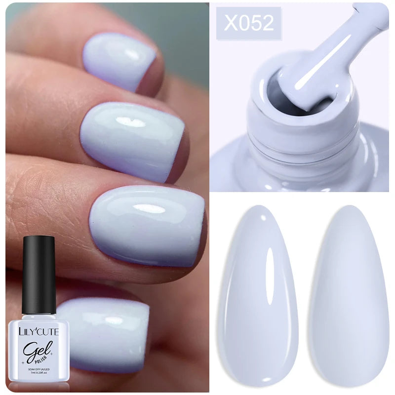 LILYCUTE 7ml Thermal Gel Nail Polish 3 Layers Temperature Color Changing Gel Polish Semi Permanent UV Gel For Nail Art Manicure