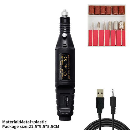 USB Nail Drill Machine: Pro Electric Files & Bits