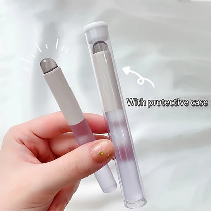 1PC Silicone Nail Art Brush Mini Round Head Soft Gel Pusher Cuticle Cleaner Manicure Dustproof