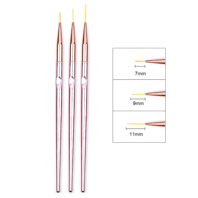 Nail Brushes: Acrylic Nail Art Pens Set - 3D Tips & UV Gel Brushes