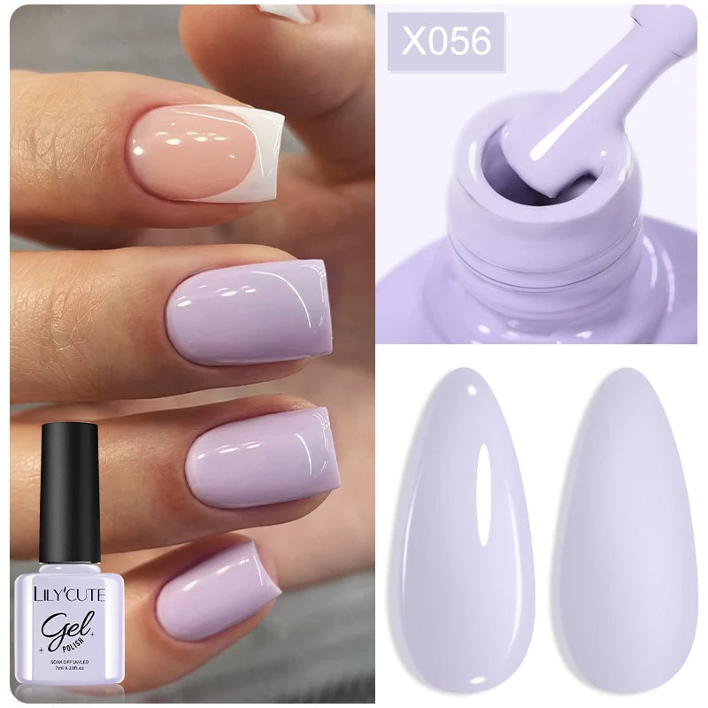 LILYCUTE 7ml Thermal Gel Nail Polish 3 Layers Temperature Color Changing Gel Polish Semi Permanent UV Gel For Nail Art Manicure