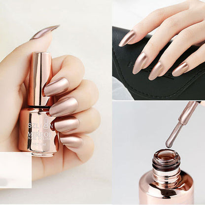 Gel Nail: 12 Colors Mirror Polish - Long-lasting Metallic Nail Gel
