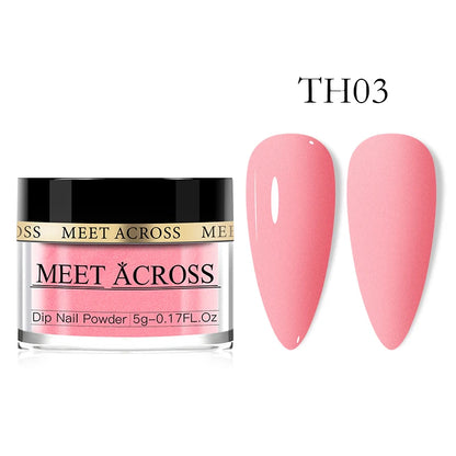 Glitter Nail Dipping Powder - Pink, No Lamp, 5/10g