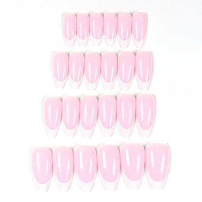 French Press On Nails: Minimalist Nails Set: 24 PCs + Jelly & File