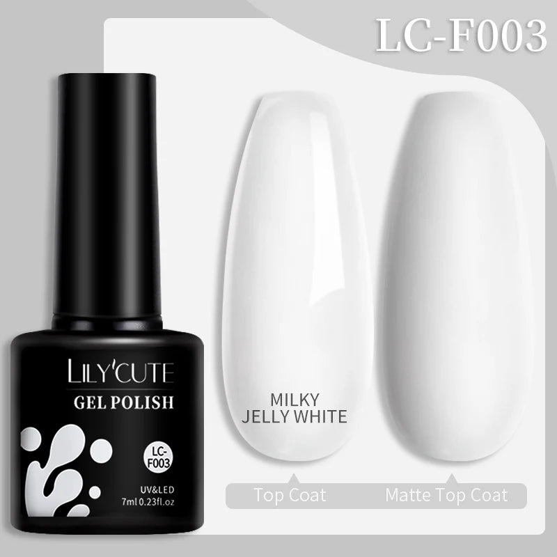 LILYCUTE 8ml Pink Natural Dried Flower Gel Nail Polish Summer Colorful Fairy Series Manicure Painting Soak Off Nail Art UV Gel