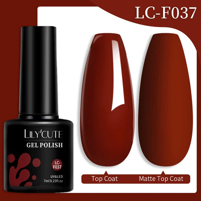 Gel Nail Polish - Dark Brown Autumn Winter Colors