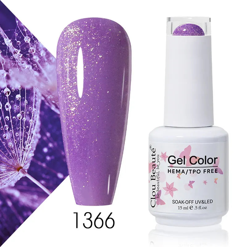 Clou Beaute 15ml Summer Bright Hot Pink Orange HEMA TPO FREE Nail Gel Polish Vernis Semi Permanent Nail Art Pigment Gel Varnish