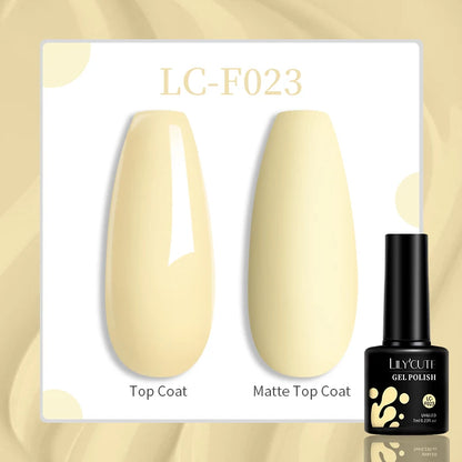 LILYCUTE 8ml Pink Natural Dried Flower Gel Nail Polish Summer Colorful Fairy Series Manicure Painting Soak Off Nail Art UV Gel