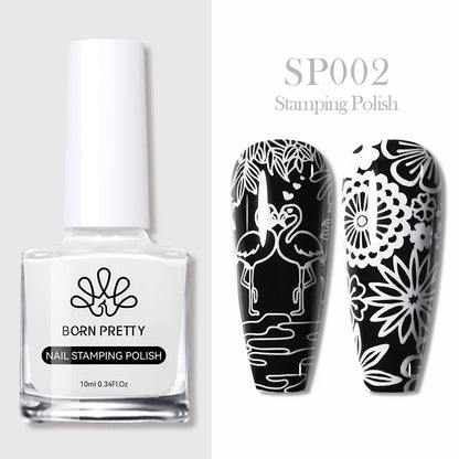 Nail Stamping Polish Set - 25 Colors, Peel Off Latex