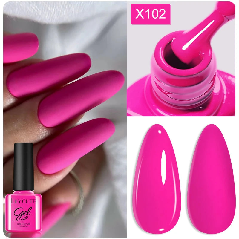 LILYCUTE 7ml Thermal Gel Nail Polish 3 Layers Temperature Color Changing Gel Polish Semi Permanent UV Gel For Nail Art Manicure