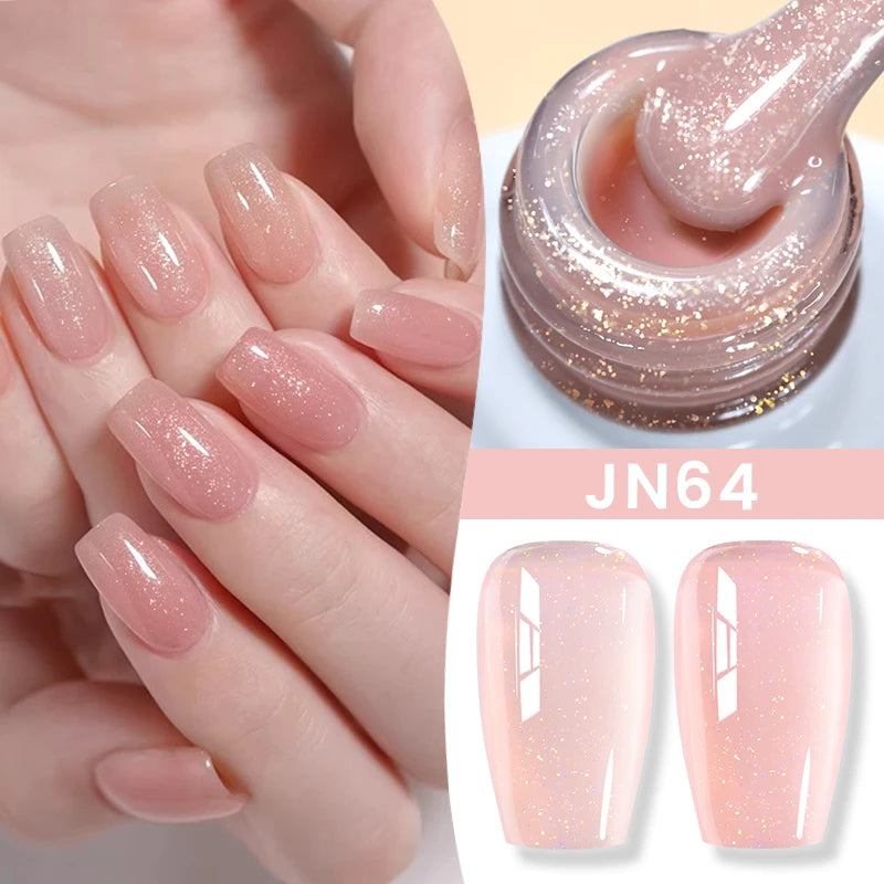 Jelly Nude Gel Nail Polish - 50 Colors, UV LED Soak Off