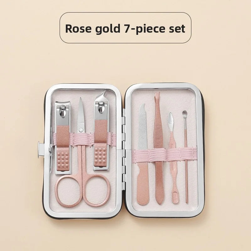 Manicure Kit: Colorful Stainless Steel - 30pcs Grooming Set