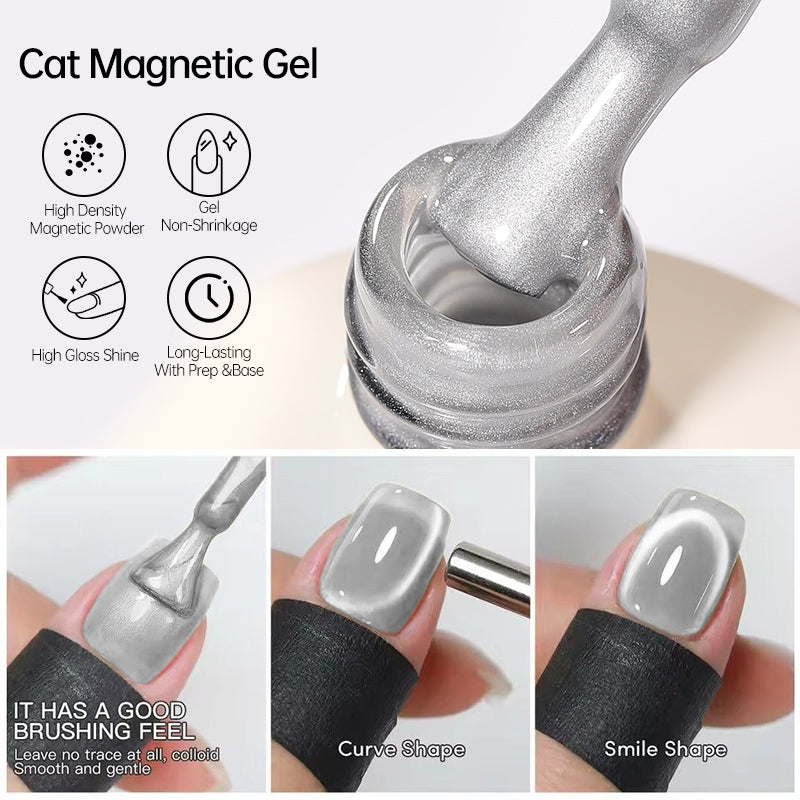 Cat Magnetic Gel Nail Polish - 30 Colors UV/LED Soak Off