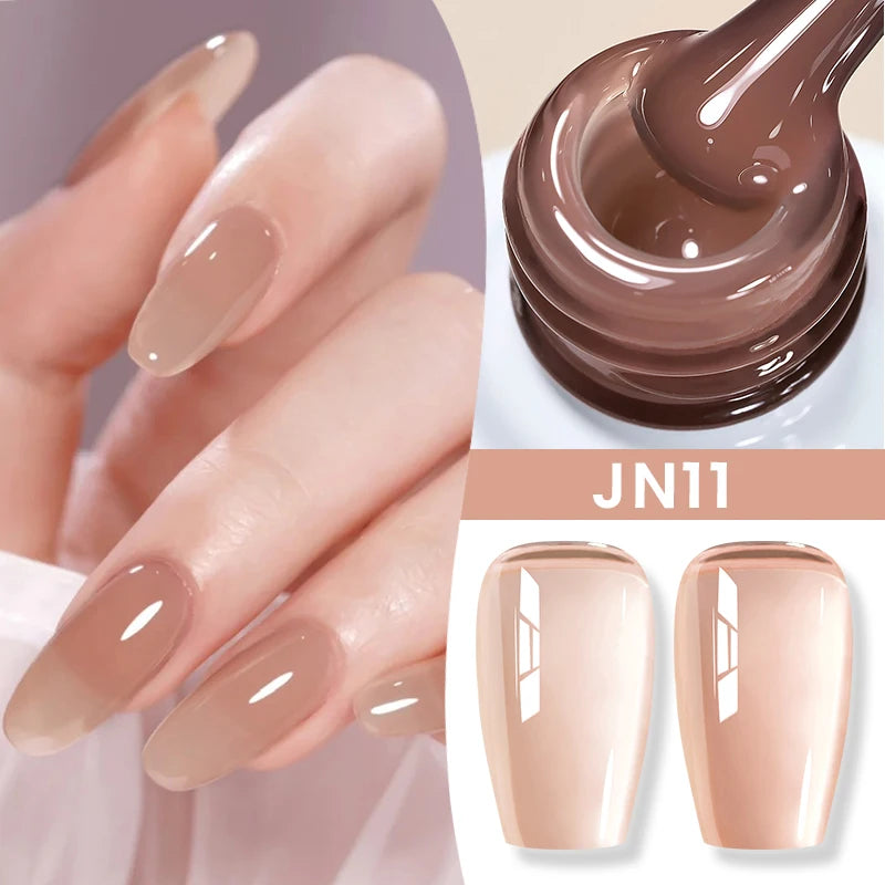 Jelly Nude Gel Nail Polish 10ml - Light Pink Peach UV Cure