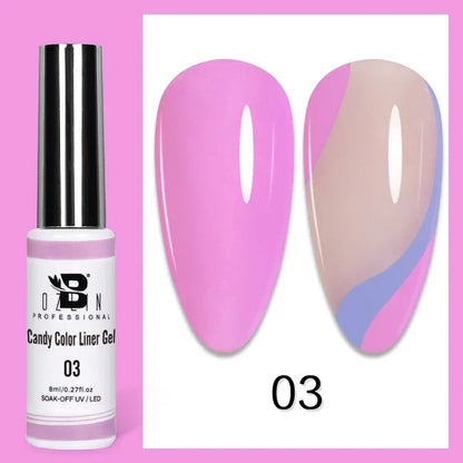 Gel Nail Polish Metallic Liner Gel: Gold & Silver Chrome Nail Polish