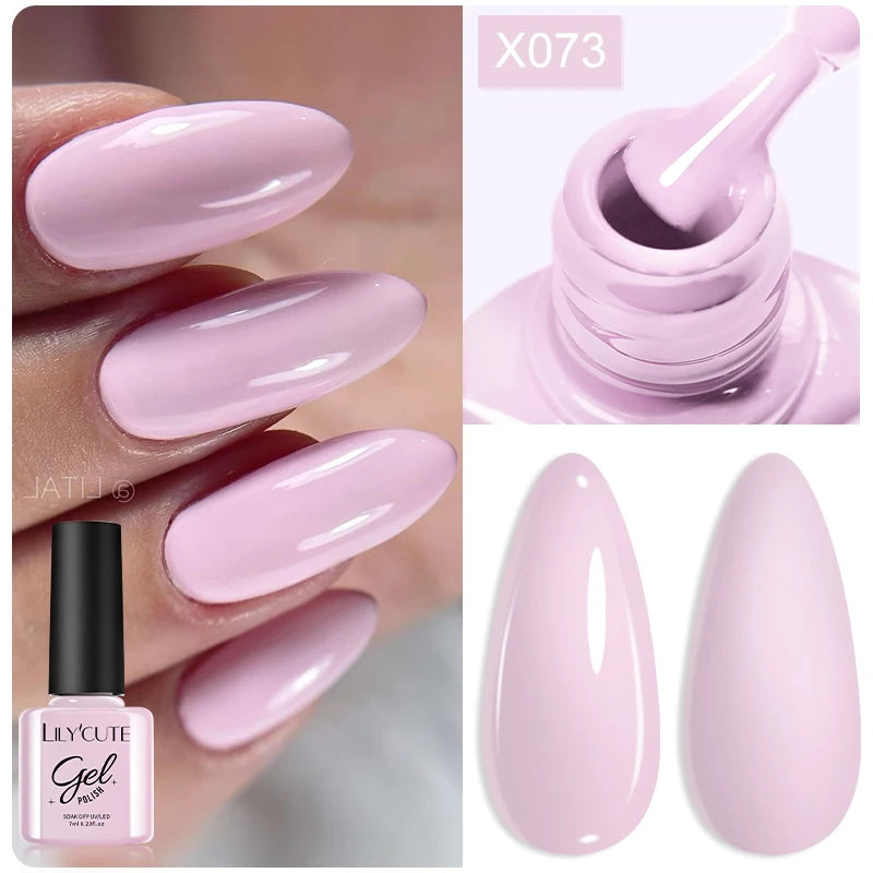 LILYCUTE 7ml Thermal Gel Nail Polish 3 Layers Temperature Color Changing Gel Polish Semi Permanent UV Gel For Nail Art Manicure