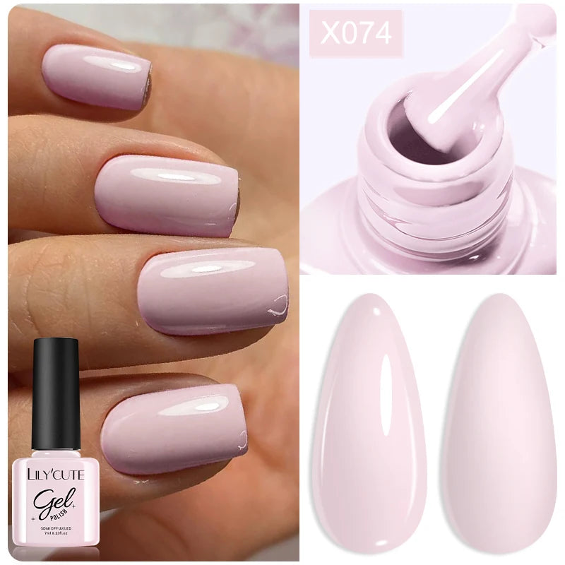 LILYCUTE 7ml Thermal Gel Nail Polish 3 Layers Temperature Color Changing Gel Polish Semi Permanent UV Gel For Nail Art Manicure