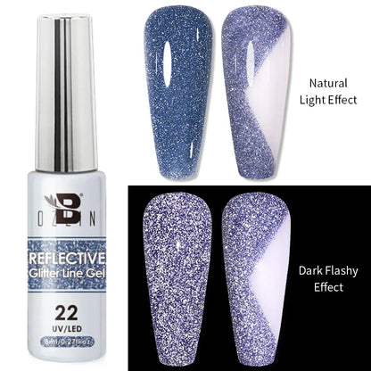Gel Nail Polish Metallic Liner Gel: Gold & Silver Chrome Nail Polish