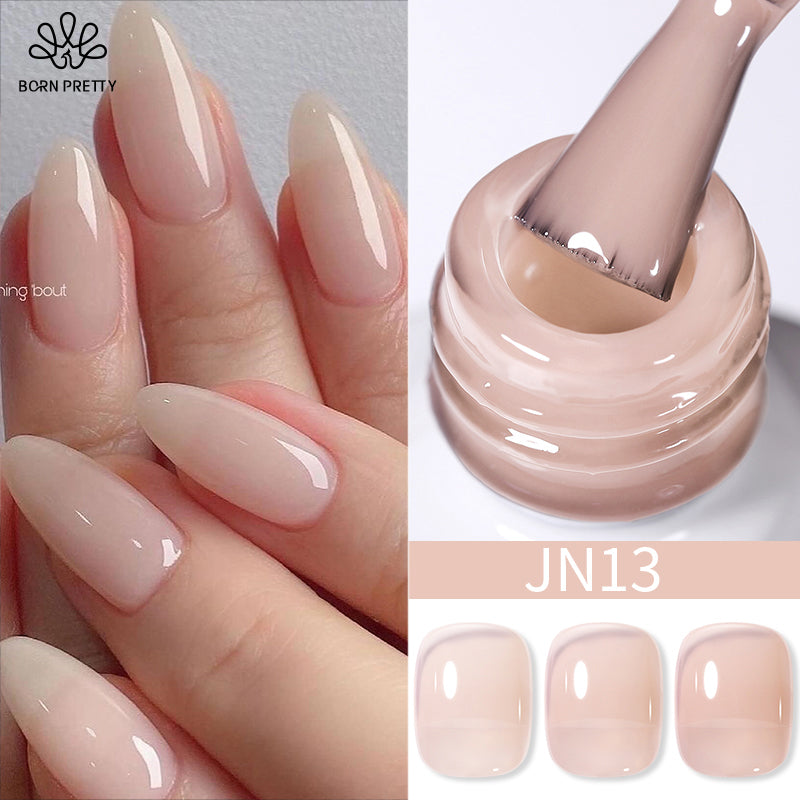 Jelly Nude Gel Nail Polish 10ml - Light Pink Peach UV Cure