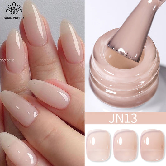Jelly Nude Gel Nail Polish 10ml - Light Pink Peach UV Cure