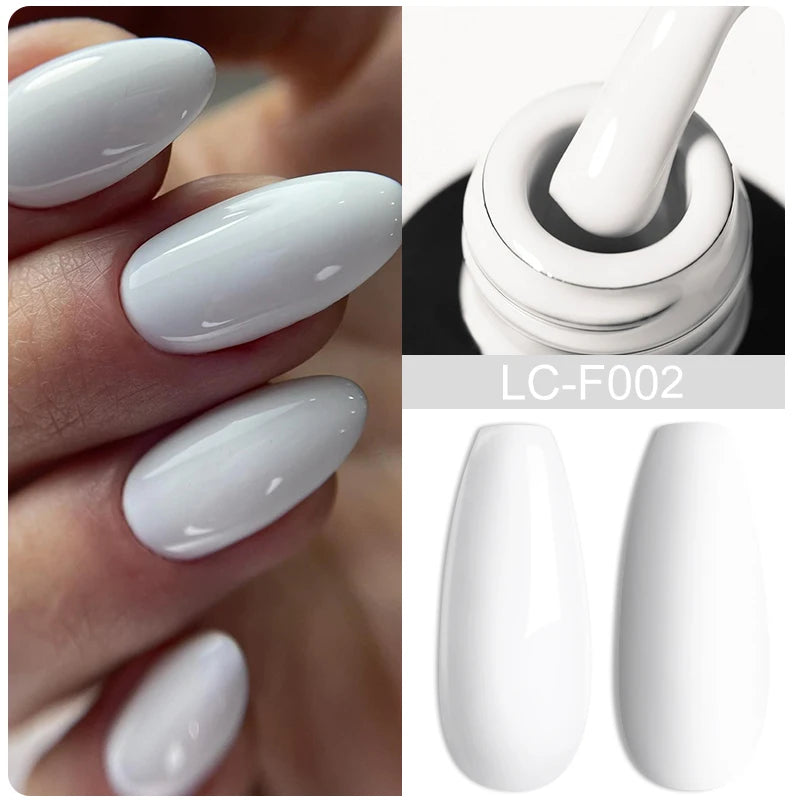 LILYCUTE 8ml Pink Natural Dried Flower Gel Nail Polish Summer Colorful Fairy Series Manicure Painting Soak Off Nail Art UV Gel