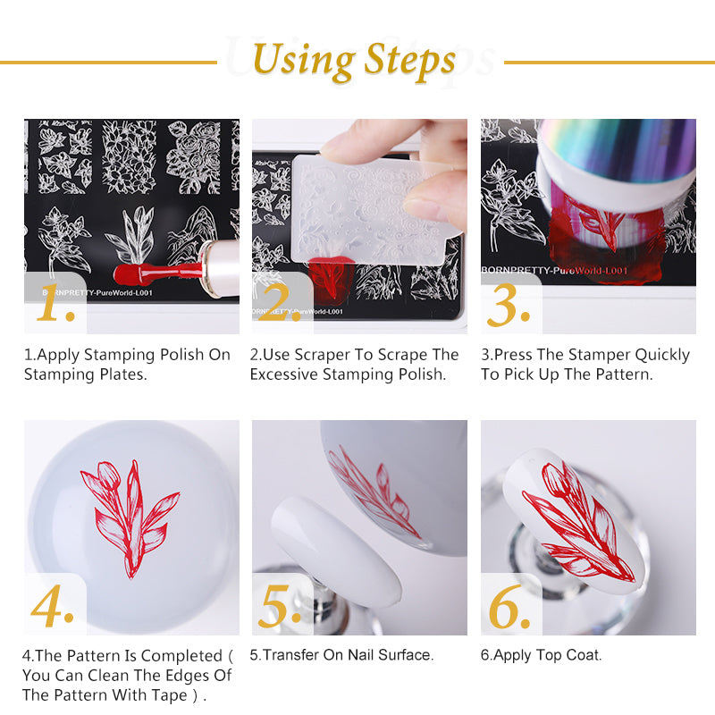 Nail Stamping Polish Set - 25 Colors, Peel Off Latex