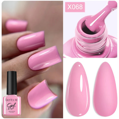 LILYCUTE 7ml Thermal Gel Nail Polish 3 Layers Temperature Color Changing Gel Polish Semi Permanent UV Gel For Nail Art Manicure