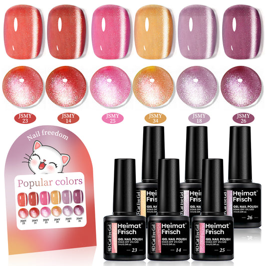 Nail Art Set: Crystal Cat Eye Reflective Sparkle Diamonds