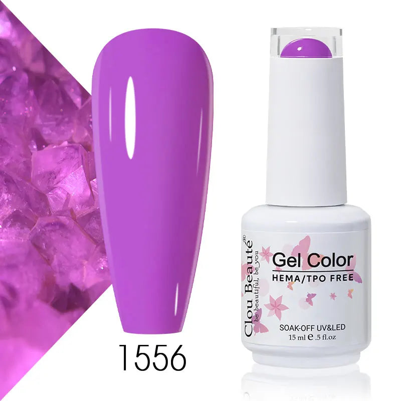 Clou Beaute 15ml Summer Bright Hot Pink Orange HEMA TPO FREE Nail Gel Polish Vernis Semi Permanent Nail Art Pigment Gel Varnish