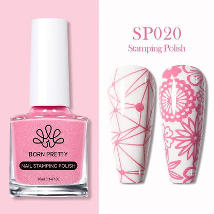 Nail Stamping Polish Set - 25 Colors, Peel Off Latex